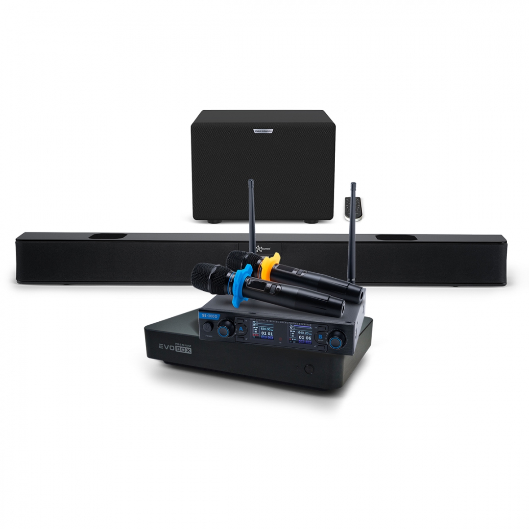 Hi-End караоке-система EVOBOX Premium + EvoSoundBar (саундбар с караоке) в Дальнереченске