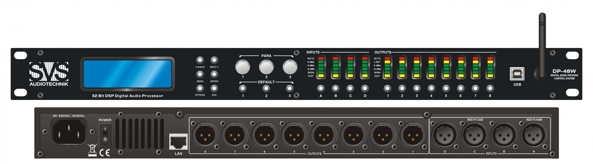 SVS Audiotechnik DP-48W Цифровой процессор: 4 входа 8 выходов в Дальнереченске